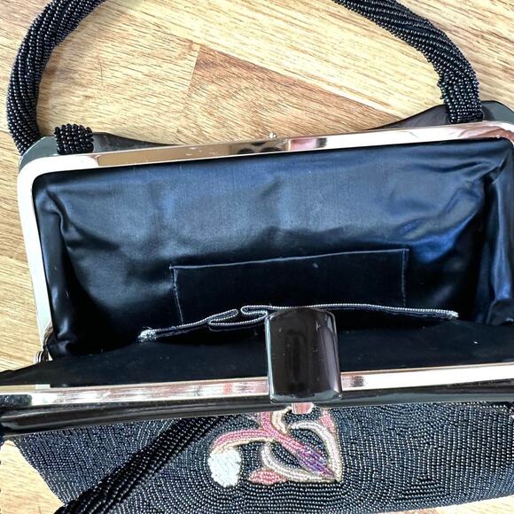 Gorgeous black beaded shoulder bag - Picture 5 of 5